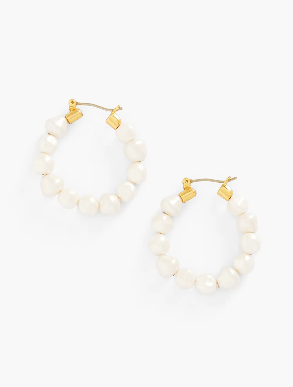 Fresh Pearl Hoop Earrings