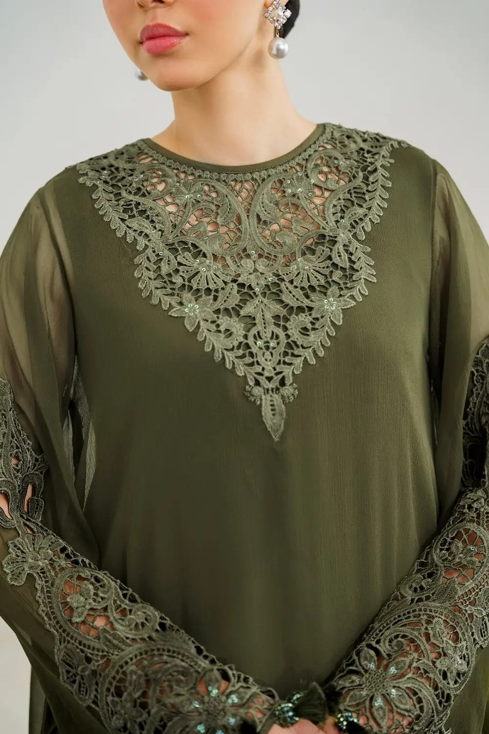 EMBROIDERED CHIFFON