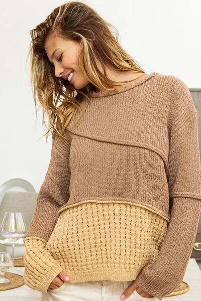 Texture Contrast Sweater