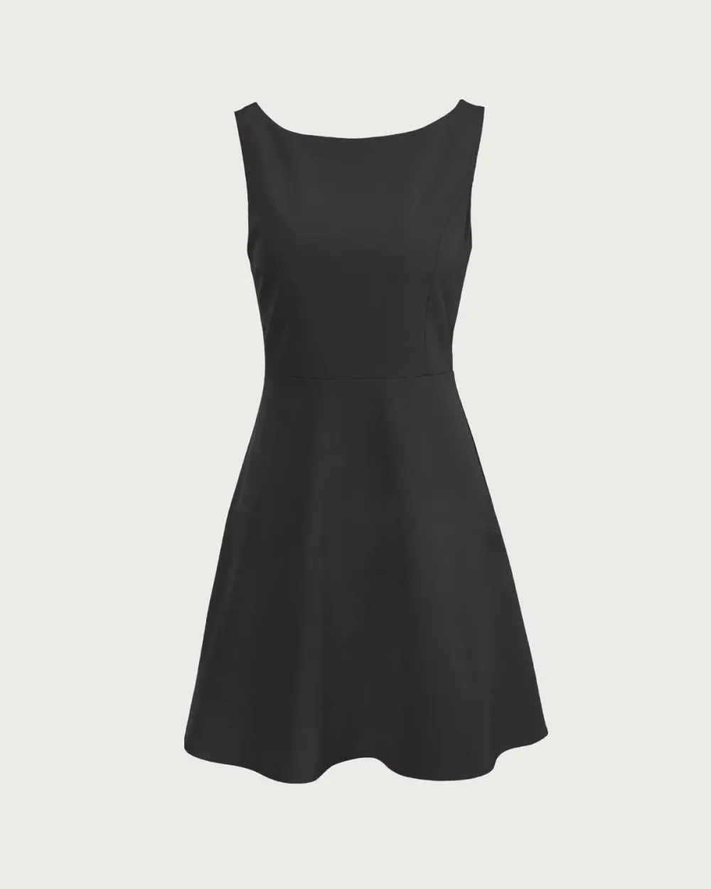 Black back v-neck dress