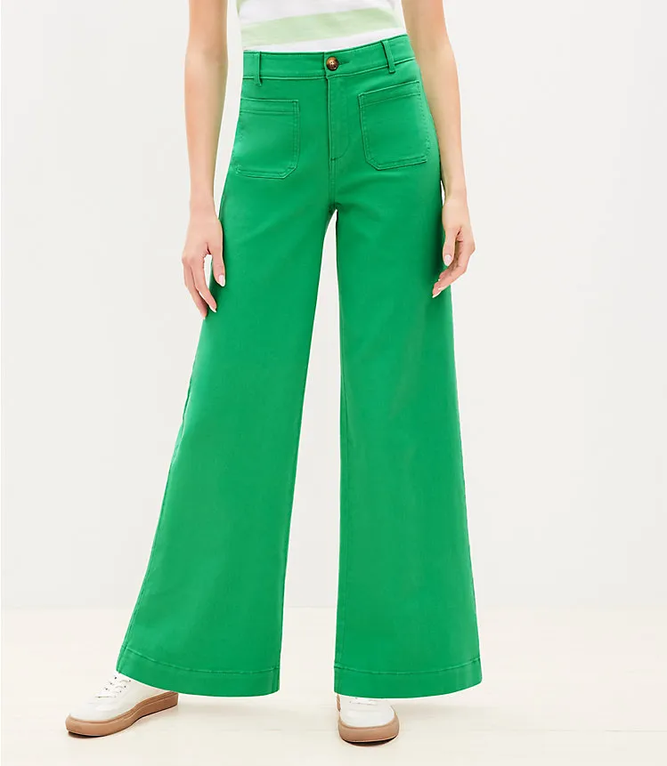 Palmer Wide Leg Pants in Twill