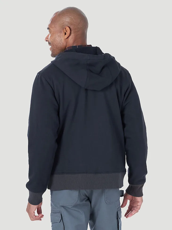 WRANGLER® RIGGS WORKWEAR® TOUGH LAYERS FULL ZIP WORK HOODIE IN CAVIAR