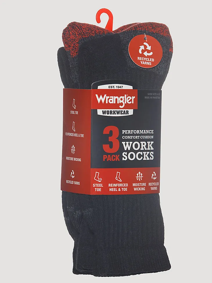 MEN'S COLD WEATHER WORK SOCKS (3-PACK) IN BLACK