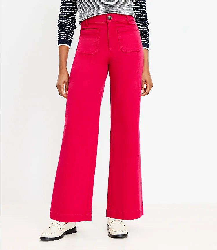 Palmer Wide Leg Pants in Twill