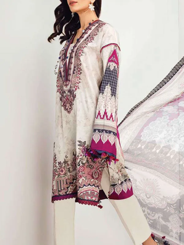 Vintage Print Lawn Design Indian Ladies Suit