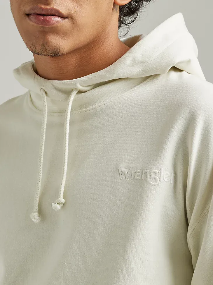 MEN'S MARINER KABEL LOGO HOODIE IN LILLY WHITE