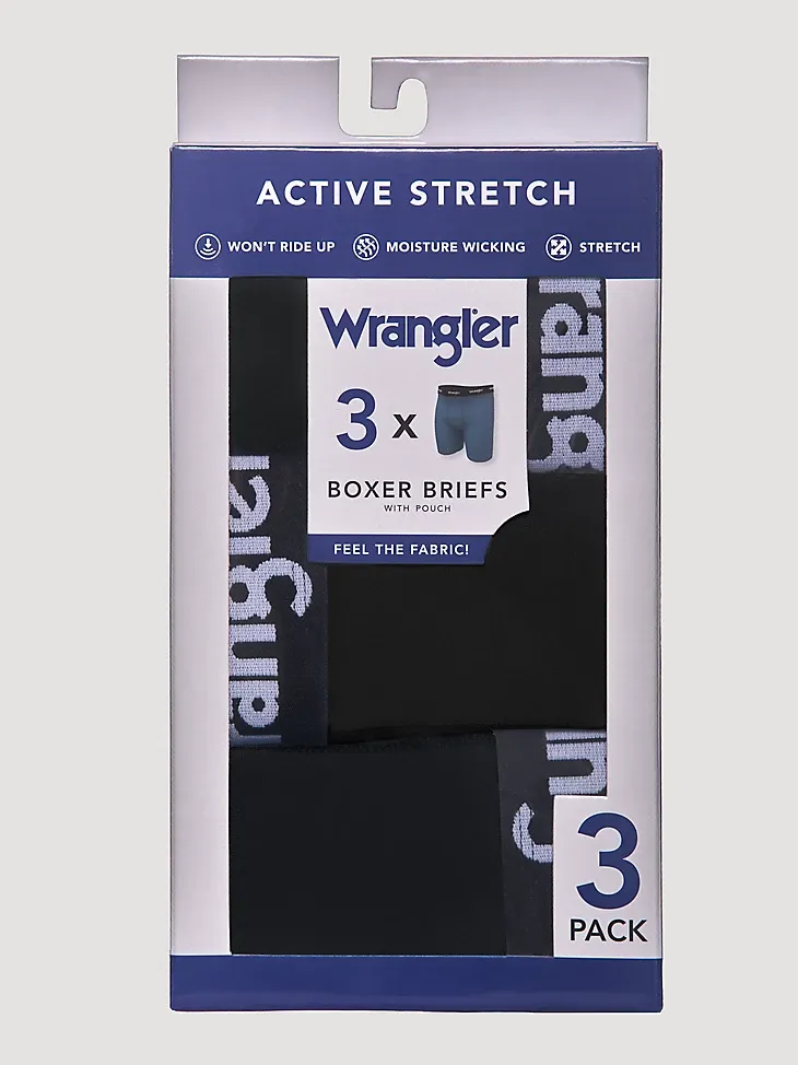 MEN'S ACTIVE STRETCH BOXER BRIEFS (3-PACK) IN ASSORTED