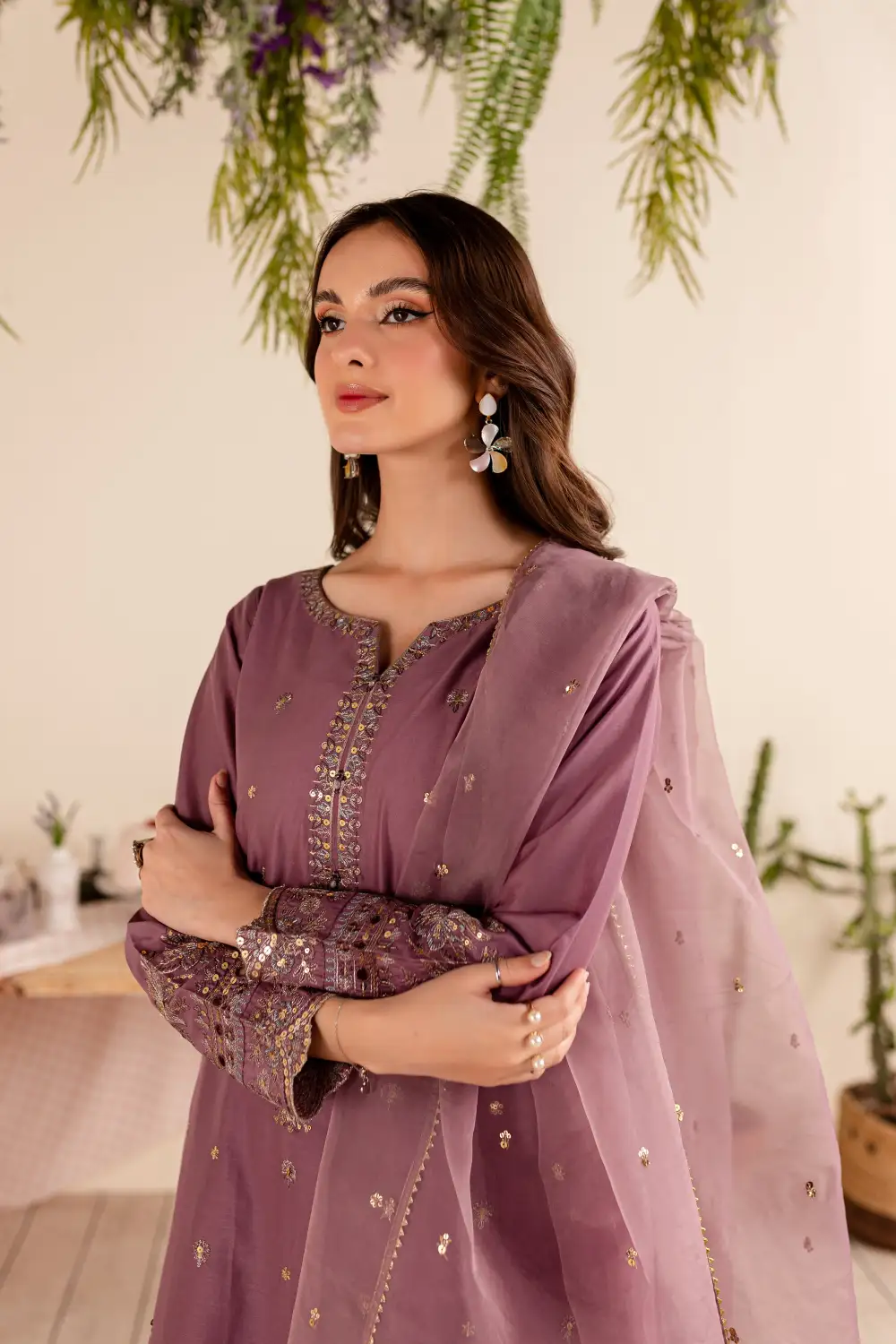 Thanos 3Pc - Embroidered Lawn Dress