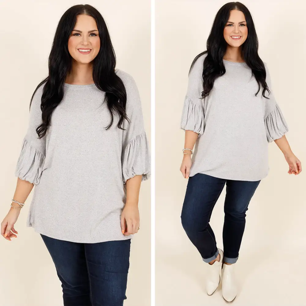 Simplicity And Grace Top, Gray