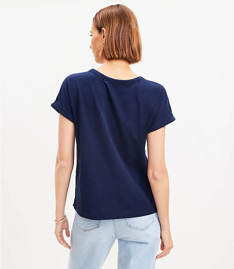 Side Button Tee