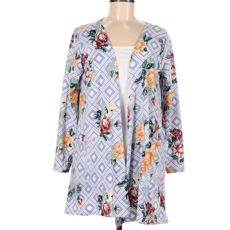 Casual Southwest Ethnic Floral Women'S Cardigan