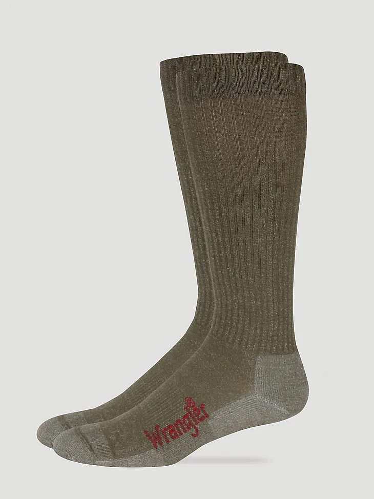 MEN'S WRANGLER® MERINO WOOL BOOT SOCKS IN BLACK