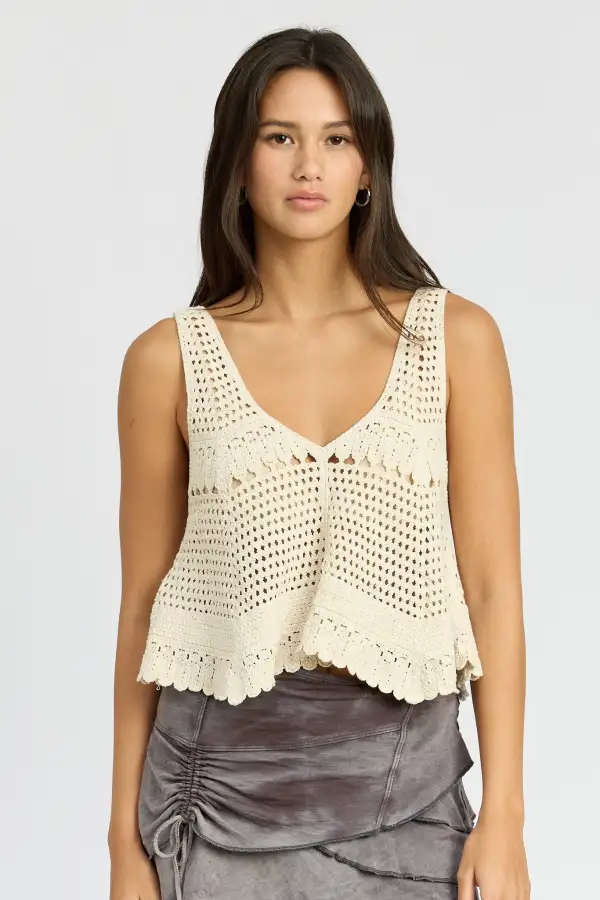 Crochet Swing Crop Tank