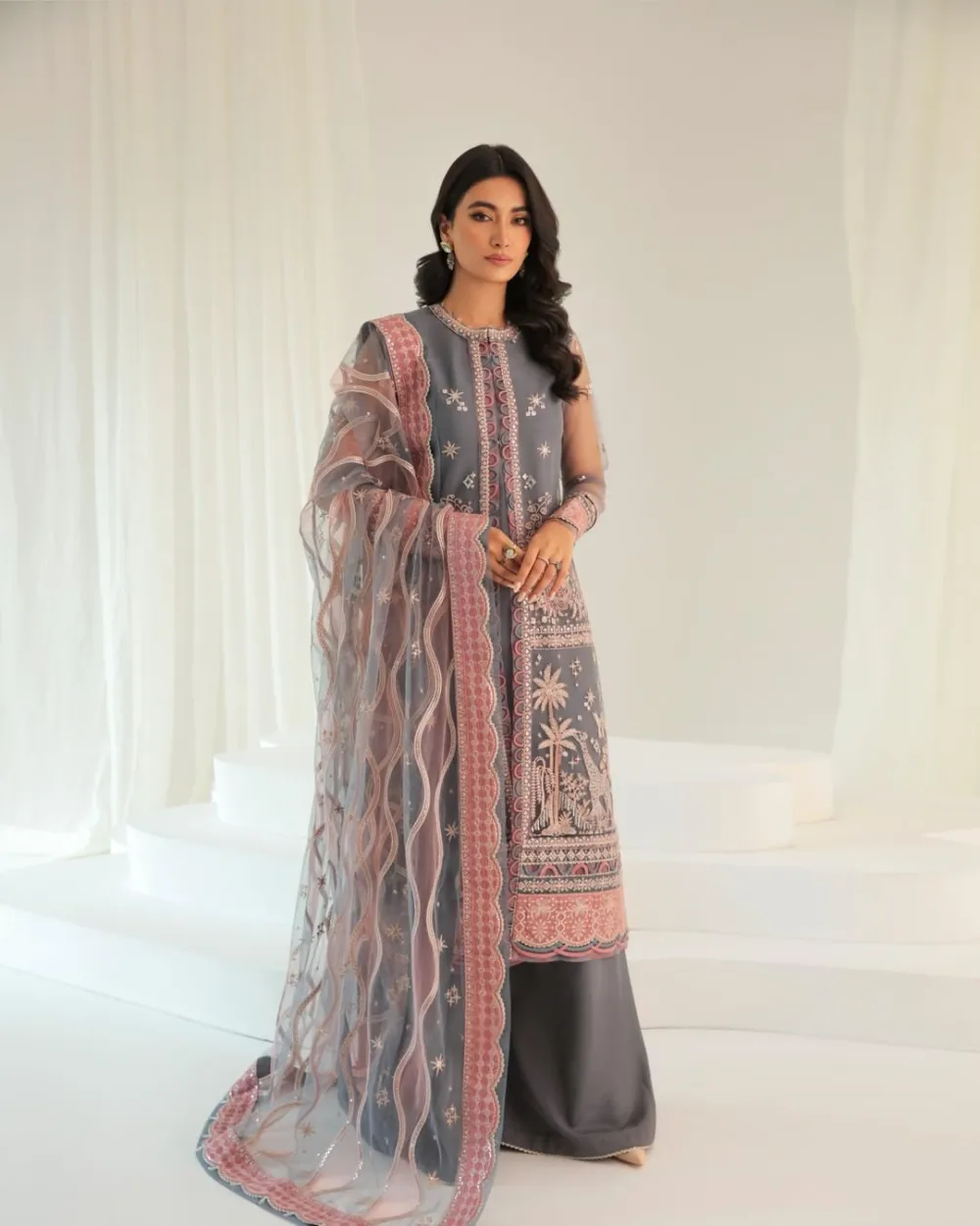 Embroidered Raw Silk Sets