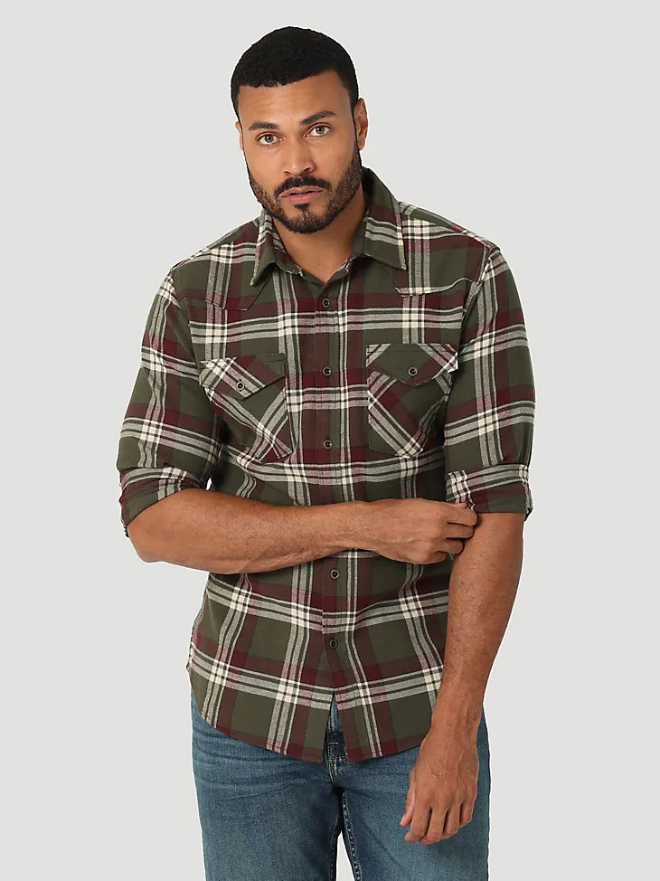 MEN'S CLOUD FLANNEL™ FREE TO STRETCH™ SHIRT IN CAPULET OLIVE