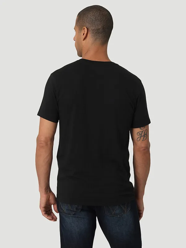 WRANGLER SHIELD AMERICAN ORIGINAL T-SHIRT IN JET BLACK