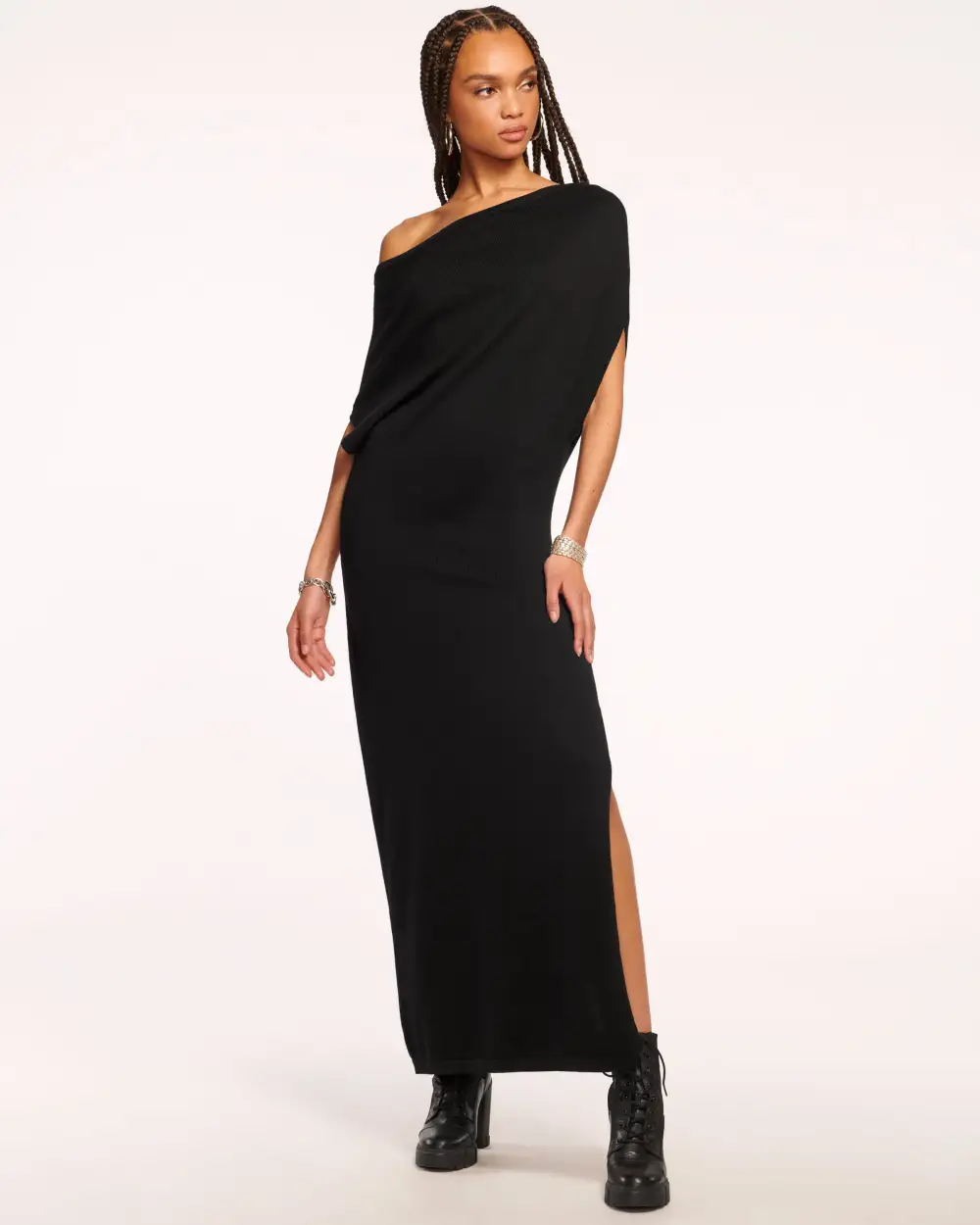 Chet Wool Off-The-Shoulder Sweater Dress