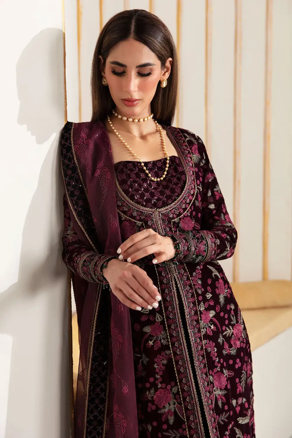 Embroidered Velvet Formal SETS