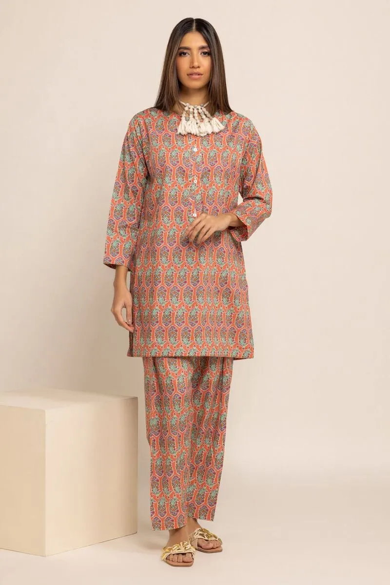 2 Piece | Kurta & Pants | Color Brown