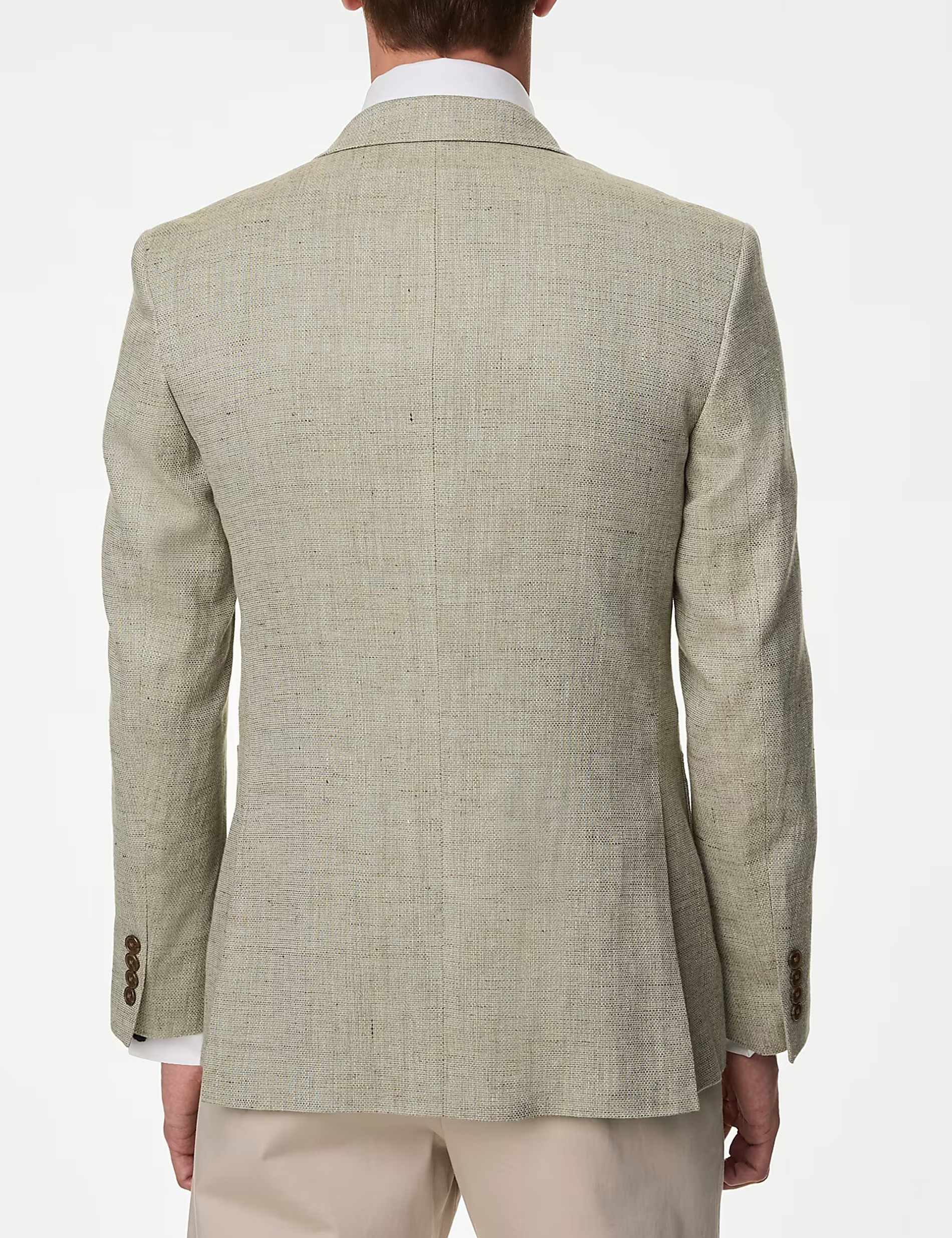 Linen Blend Textured Blazer