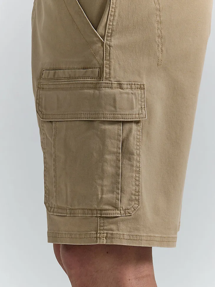 MEN'S WRANGLER AUTHENTICS® STRETCH CARGO SHORT IN GRAIN