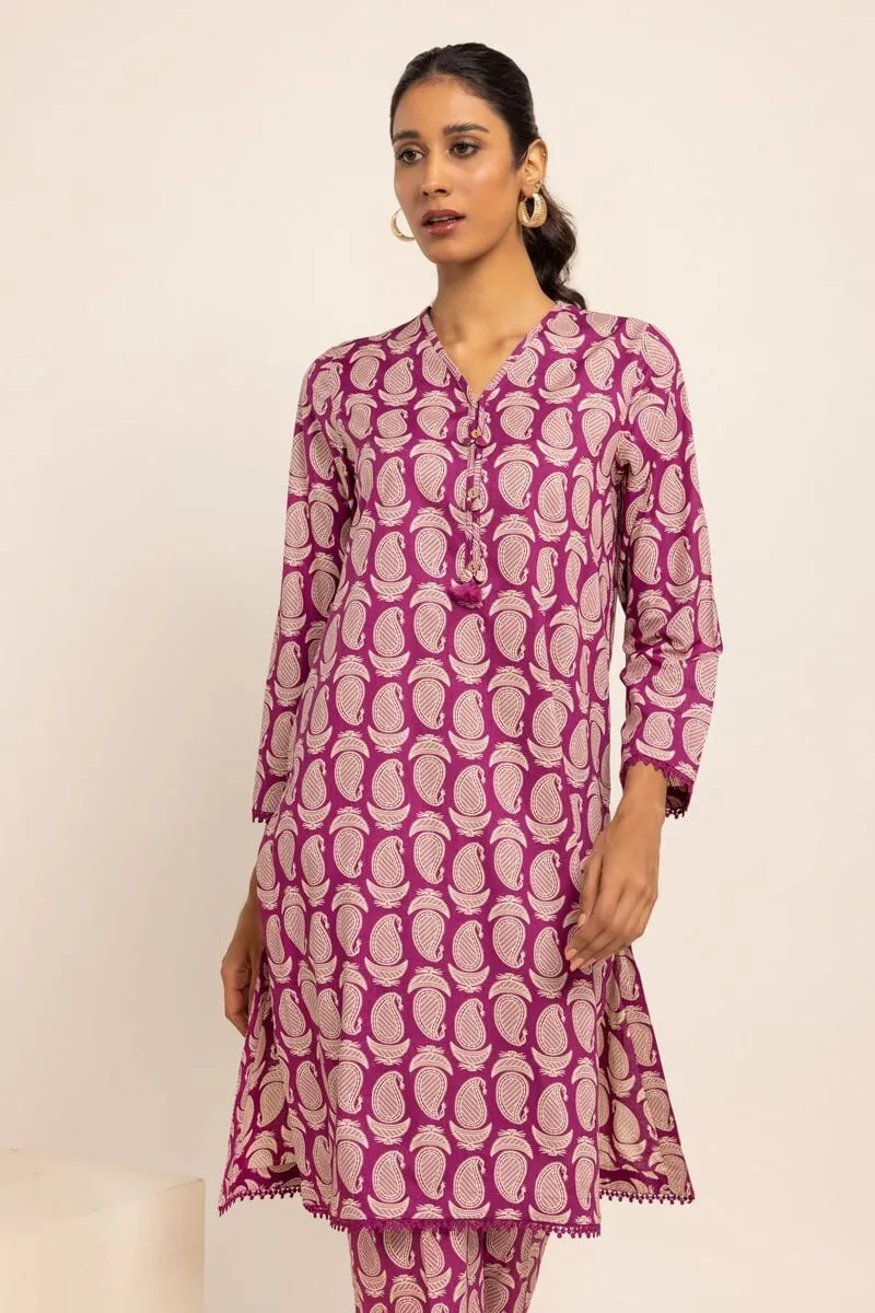 2 Piece | Kurta & Pants | Color Pink