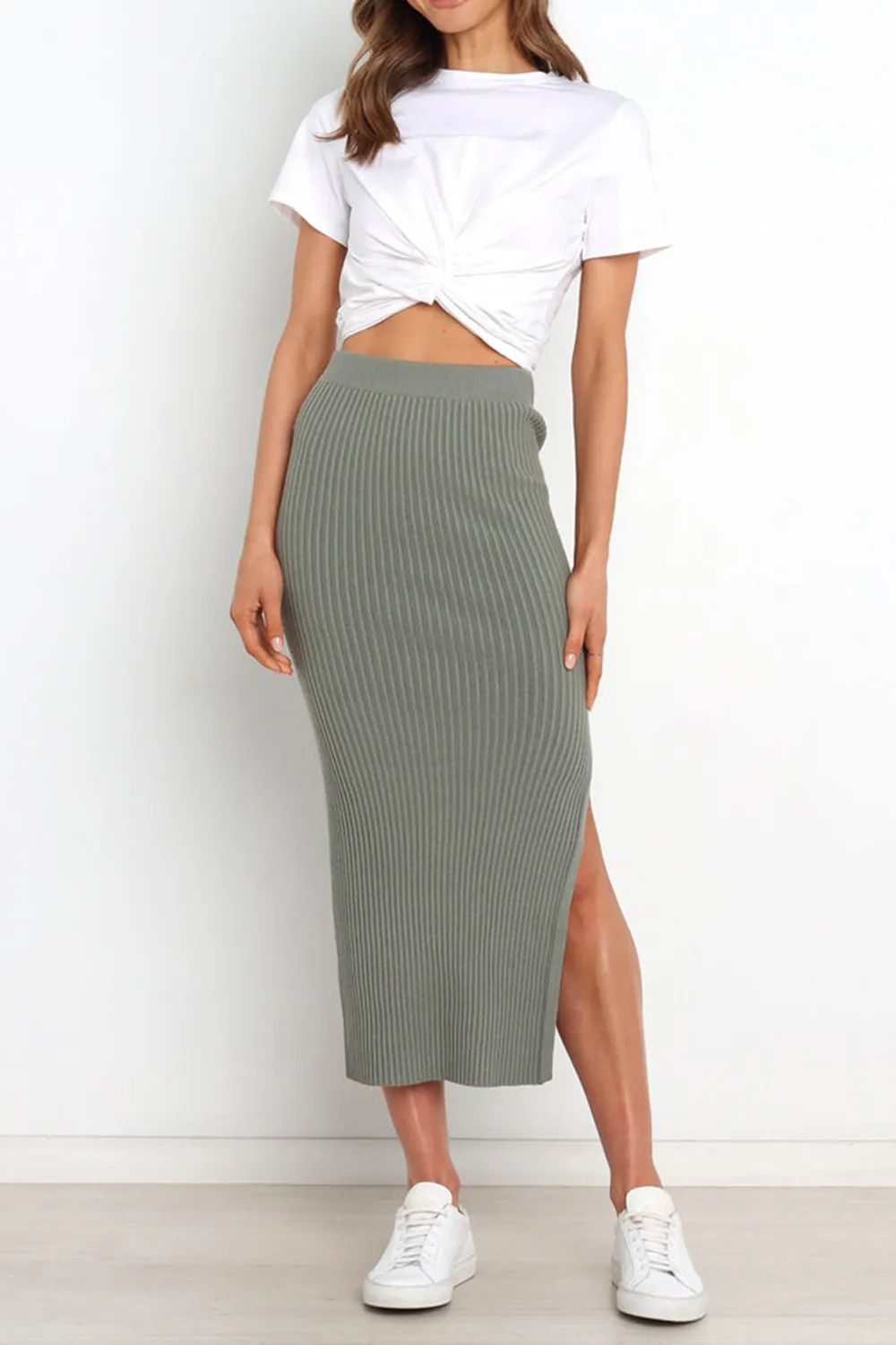 BOWEN SKIRT - OLIVE