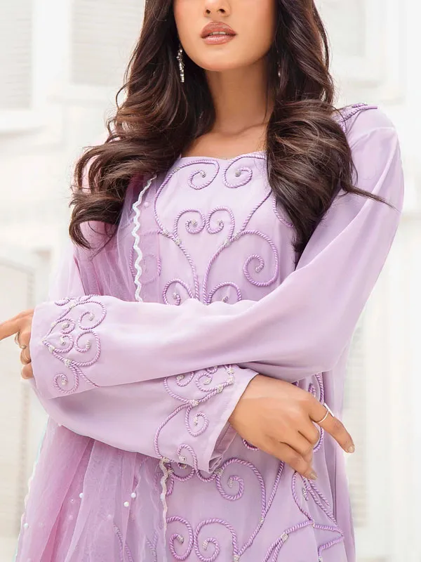 Exquisite Long Sleeve Chiffon Ethnic Elegant Ladies Suit