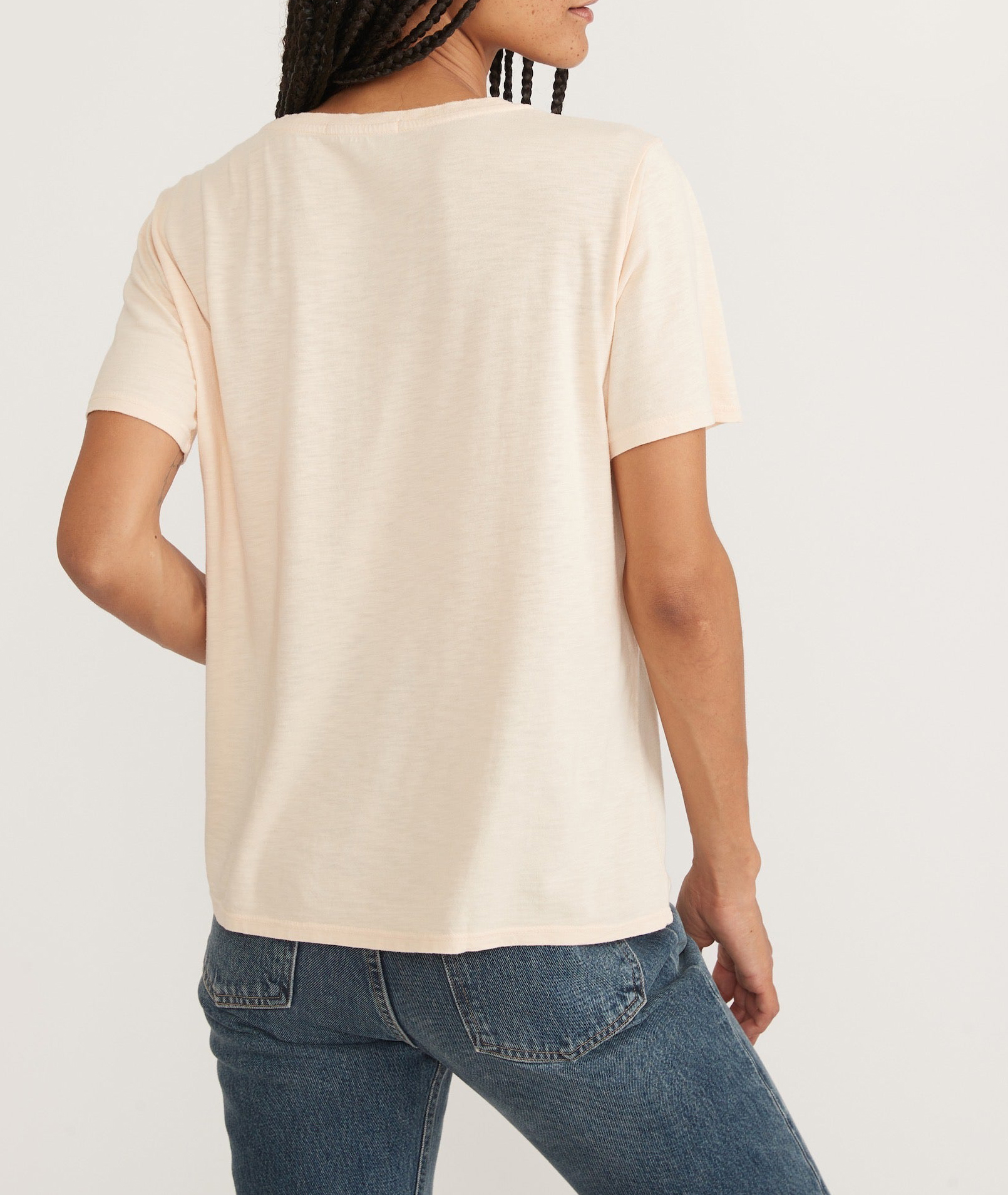 Natural V Neck Tee