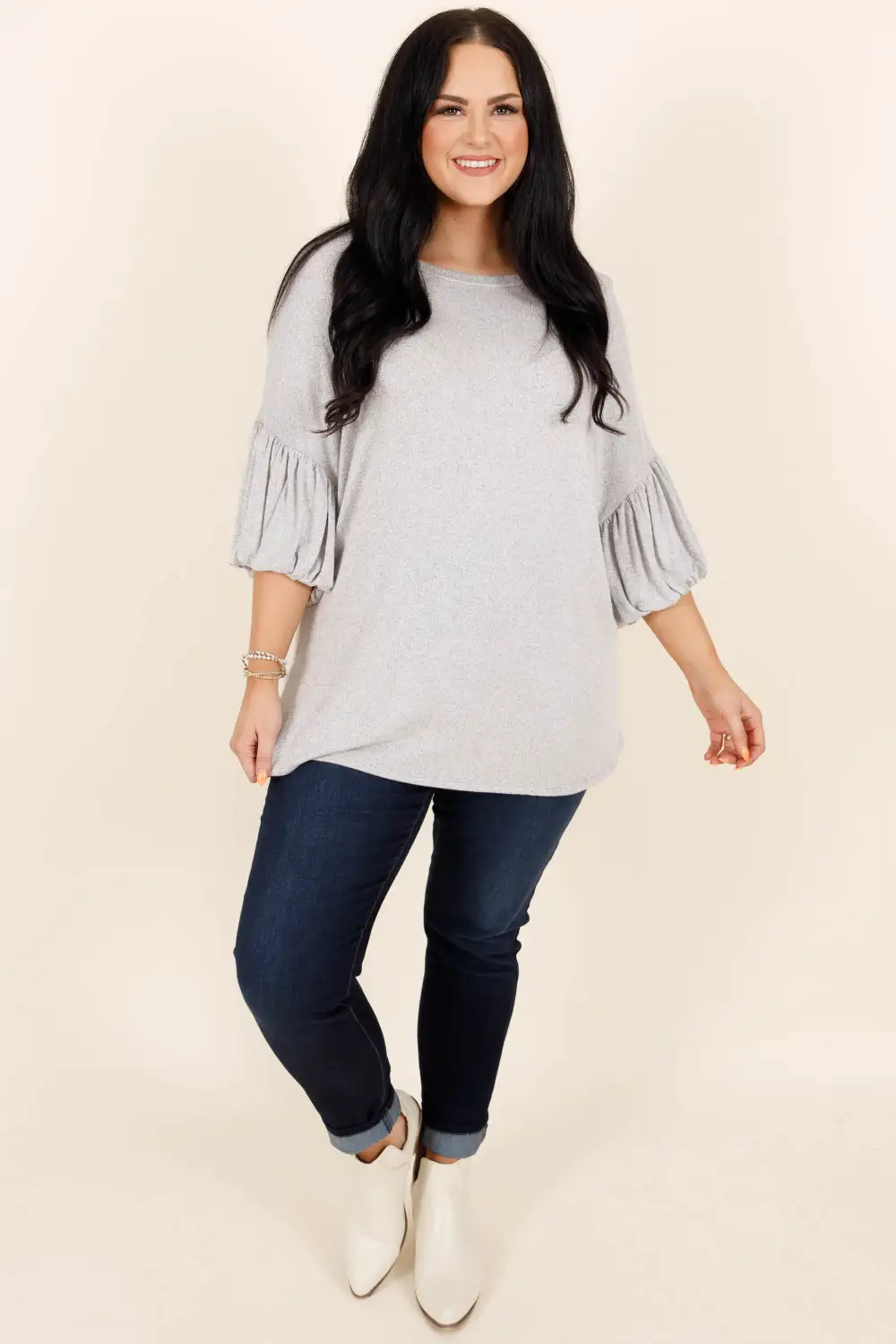 Simplicity And Grace Top, Gray