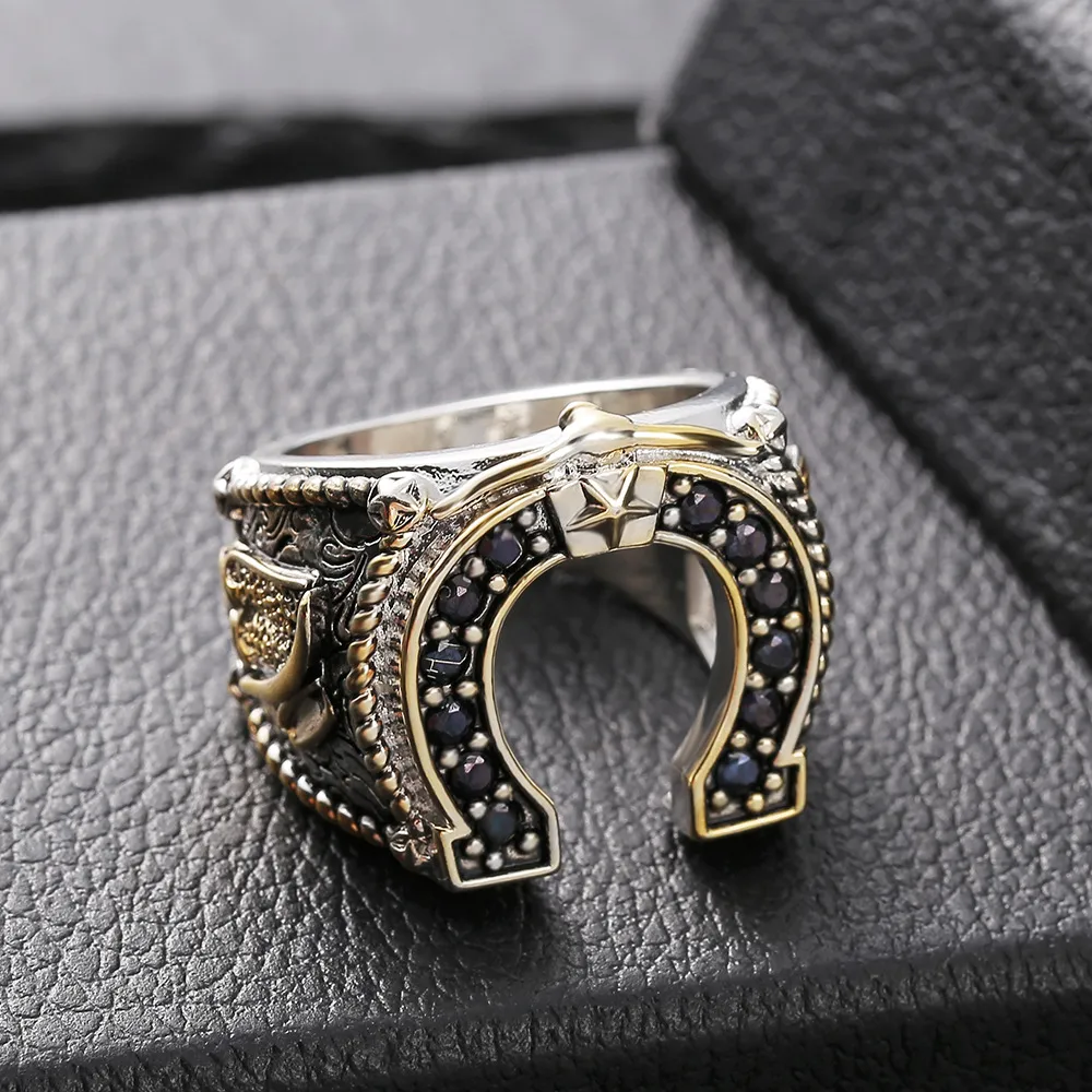 Trendy Western Spirit Horseshoe Ring