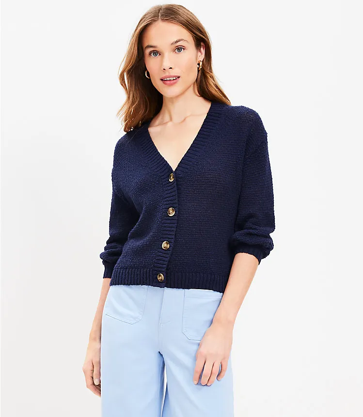 Marled V-Neck Cardigan