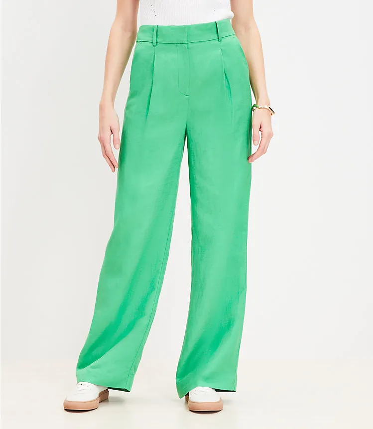 Peyton Trouser Pants in Linen Blend