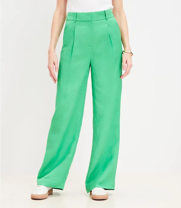 Peyton Trouser Pants in Linen Blend