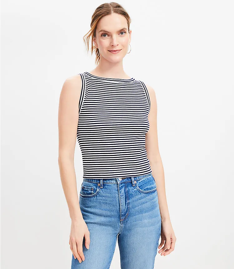 Stripe Ribbed Modern Tank Top