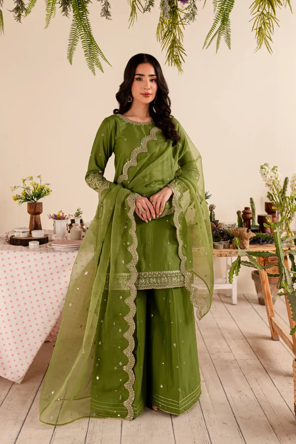 Amaya 3Pc - Embroidered Lawn Dress