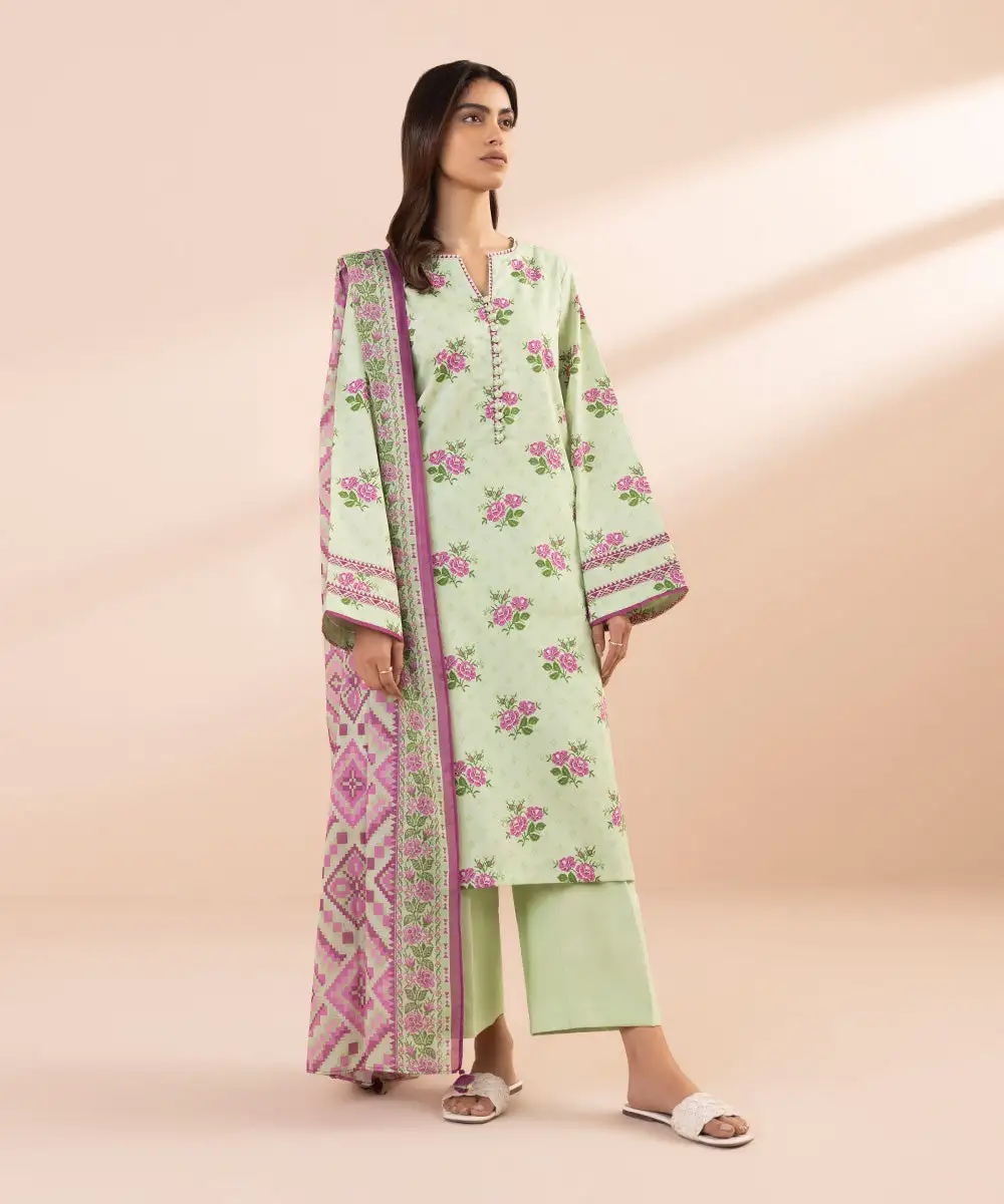 3 Piece - Printed Lawn Suit