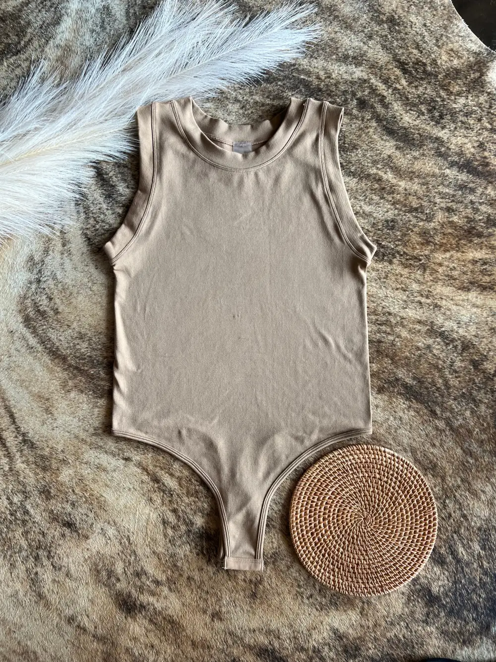 Thick Band Bodysuit-Mocha