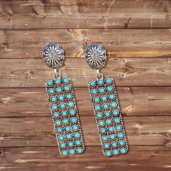 Vintage Western Geometric Earrings