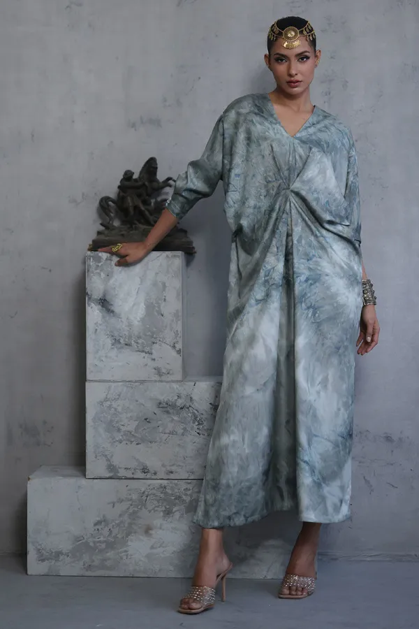 Ladies silk tie and dye Kaftan