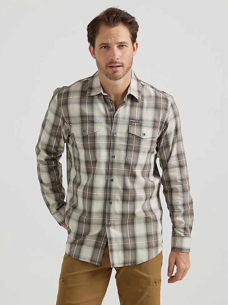 MEN'S UTILITY PLAID OUTDOOR SHIRT IN BLUE