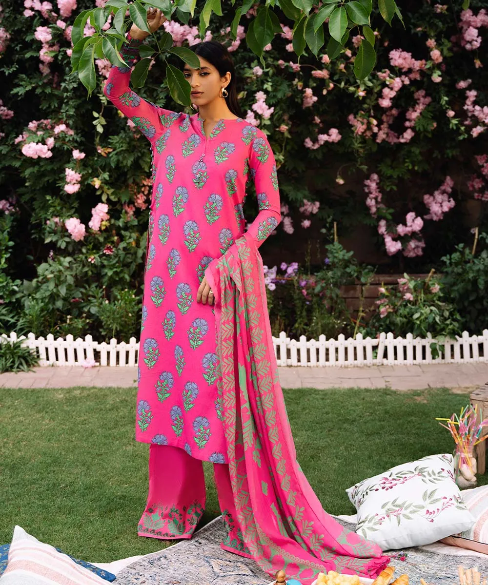 3 Piece - Embroidered Lawn Suit