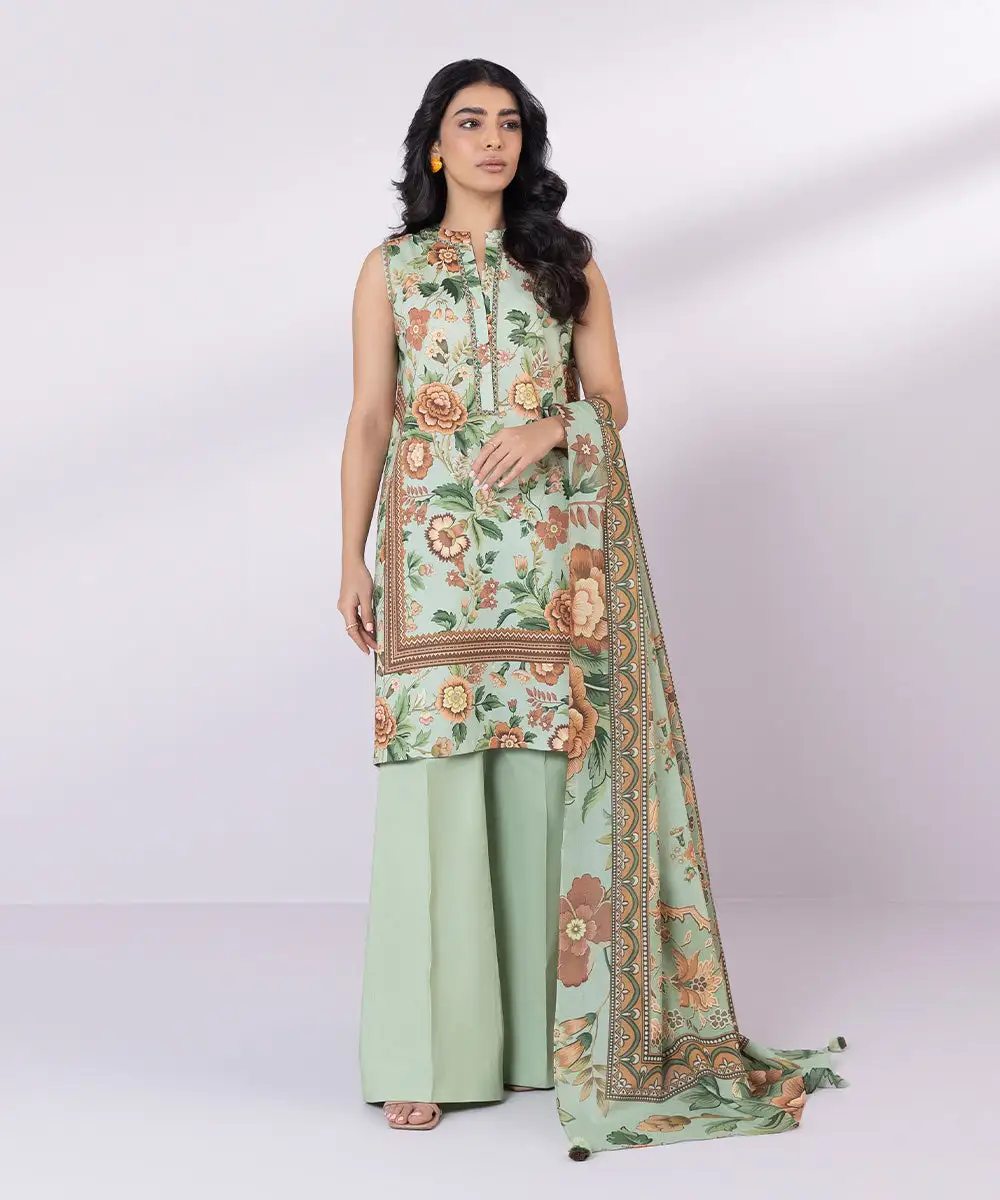 3 Piece - Printed Lawn Suit