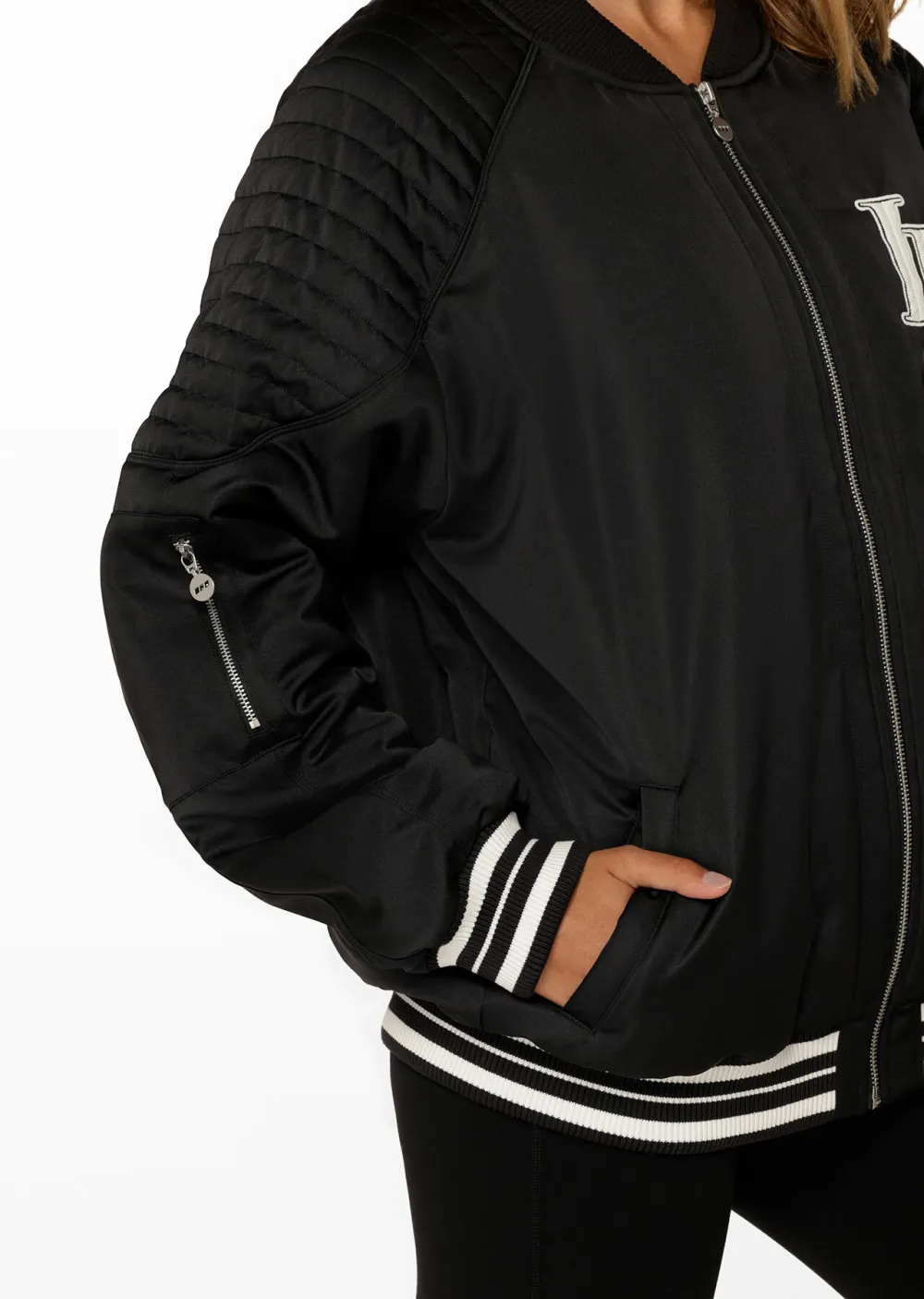 Double Time Quilted Bomber Jacket