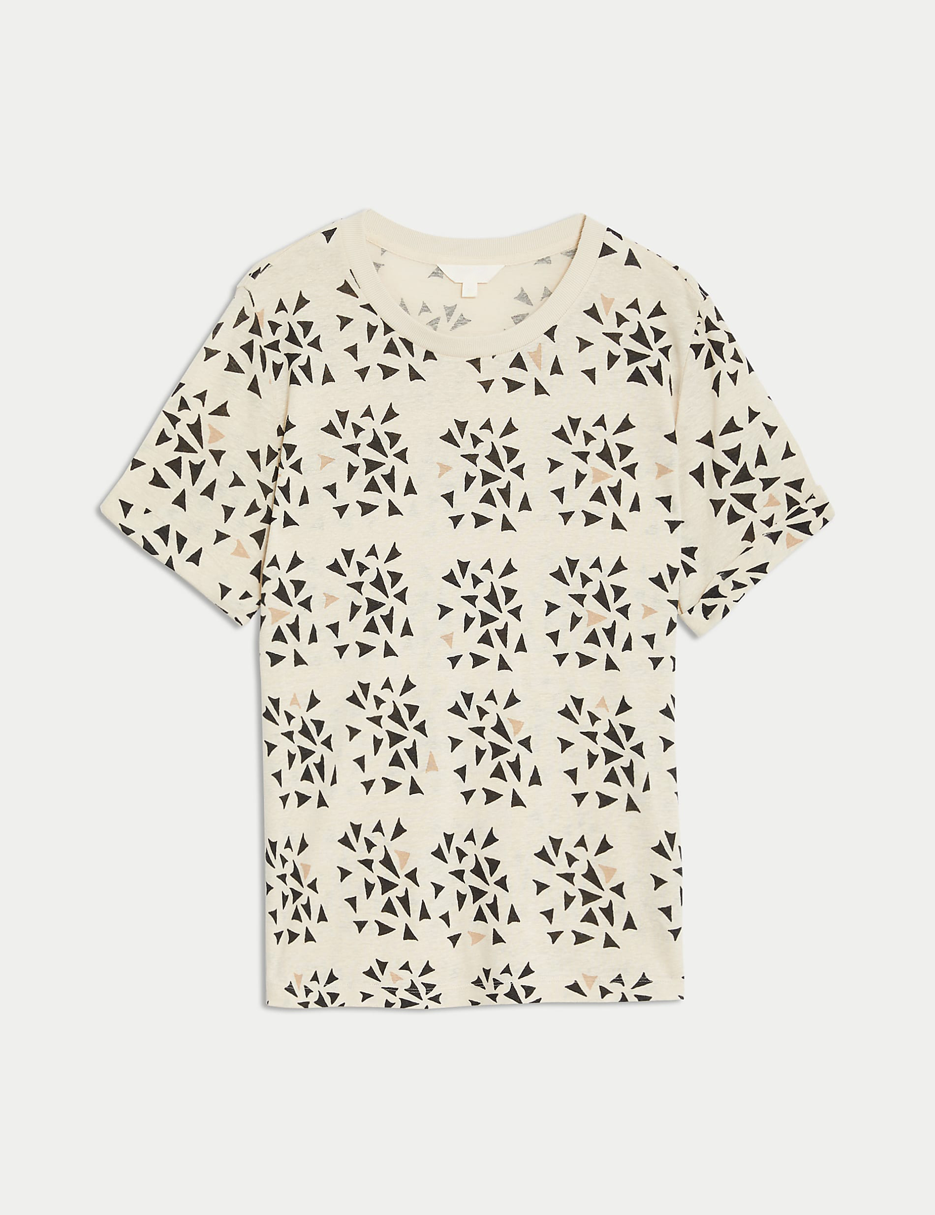 Linen Blend Printed T-Shirt