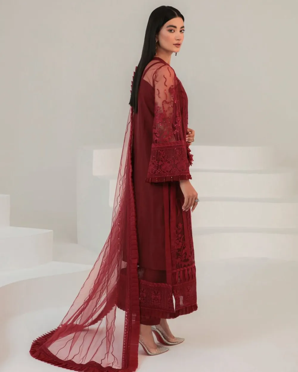 Embroidered Raw Silk Sets