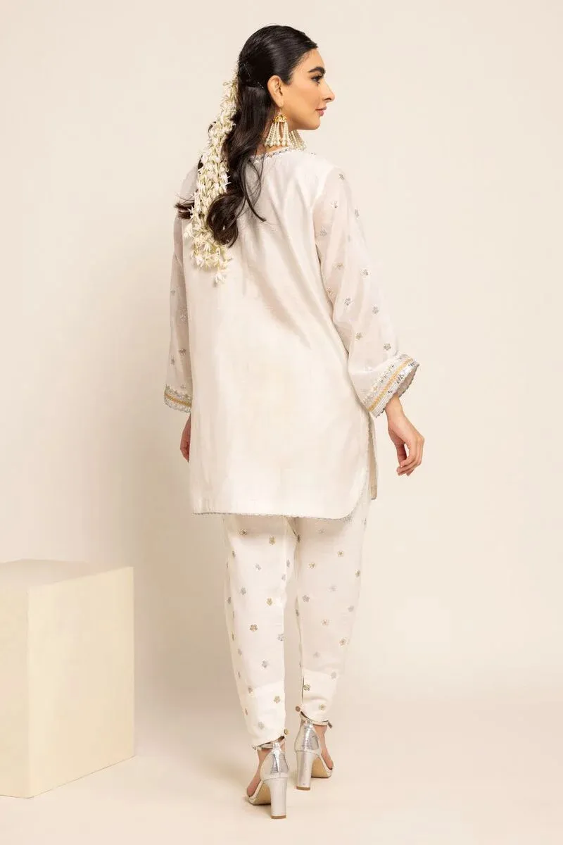 2 Piece | Kurta & Pants | Color White