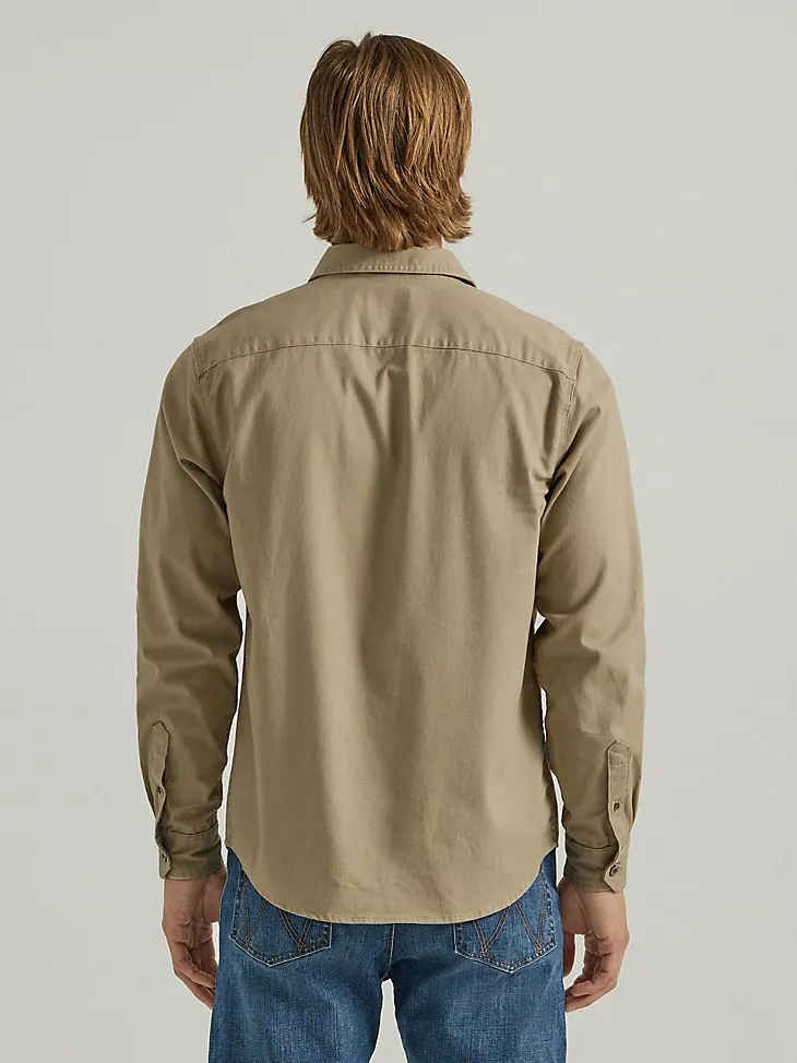 MEN'S WRANGLER® EPIC SOFT™ STRETCH TWILL SHIRT IN ROSIN