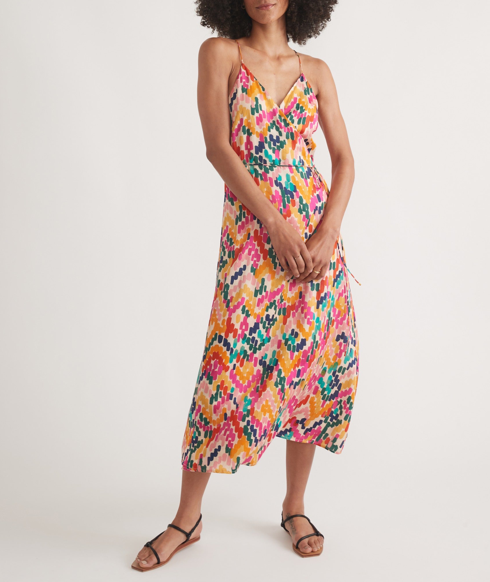 Archive Emma Wrap Bright Watercolor Dress