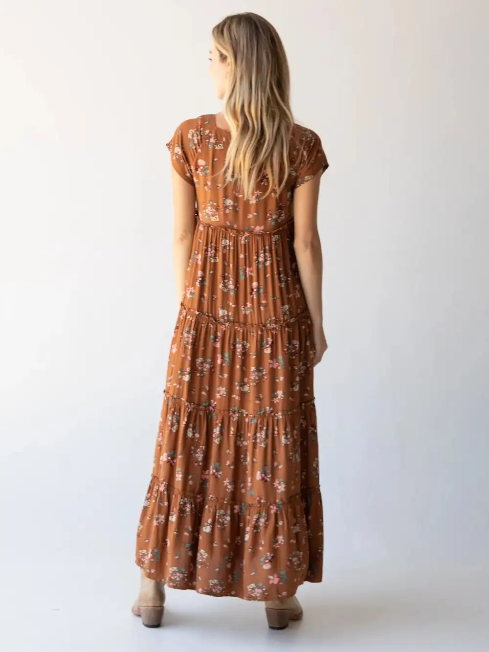 Berkley Maxi Dress - Brown Bouquets